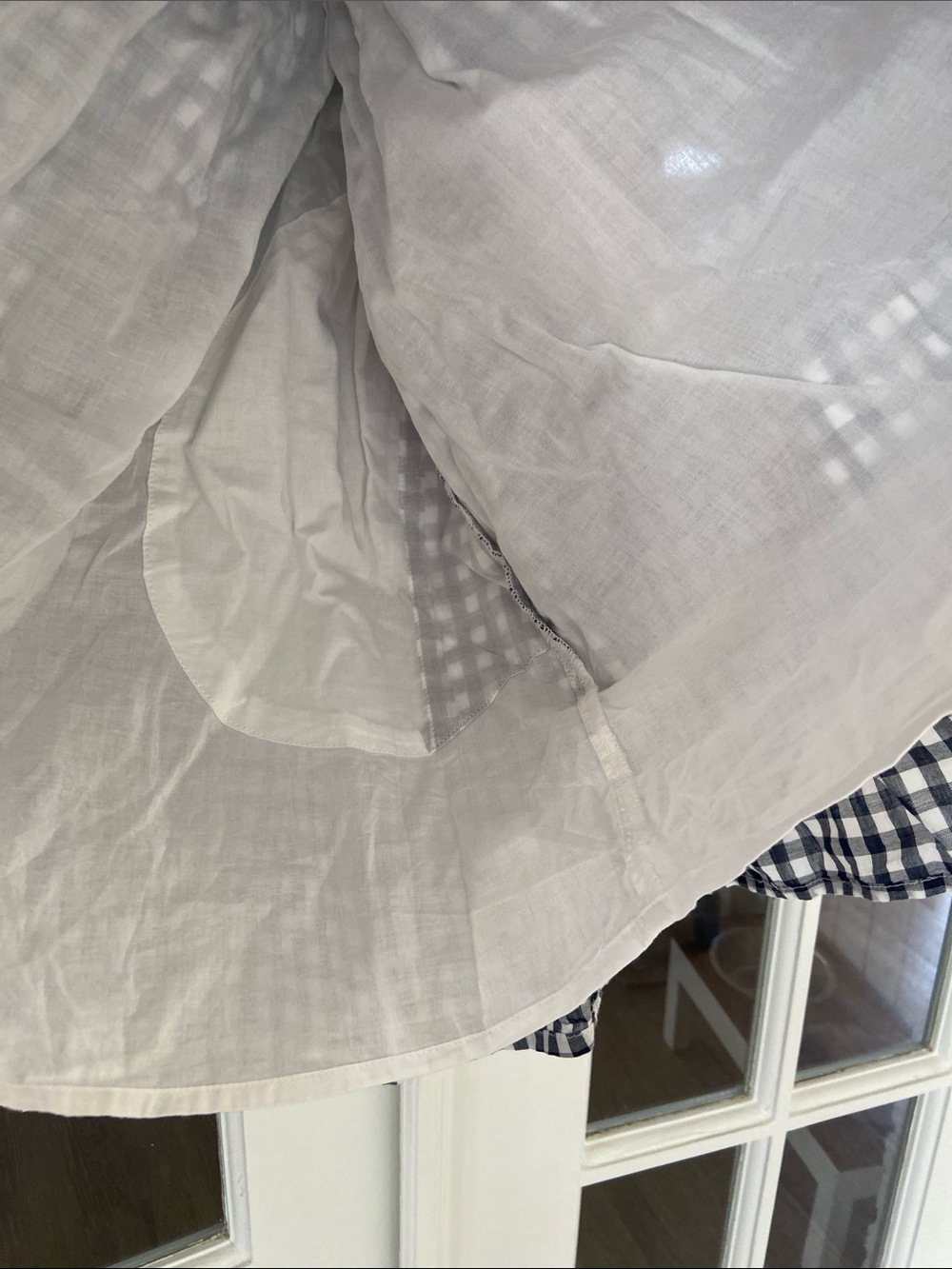 Abercrombie & Fitch Navy and White Gingham Tie-Front Dress - Picture 6 of 8